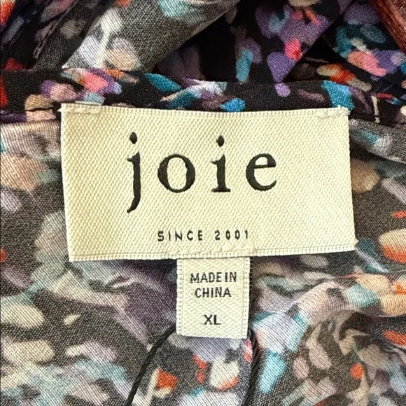 Joie Penelope Sleeveless Blouse • Caviar Multi Pattern • XL • NWT - Picture 2 of 9